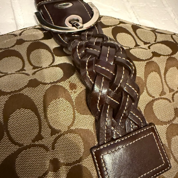 VINTAGE Coach SoHo Signature Jacquard with braided leather Women's Bag - Picture 7 of 9
